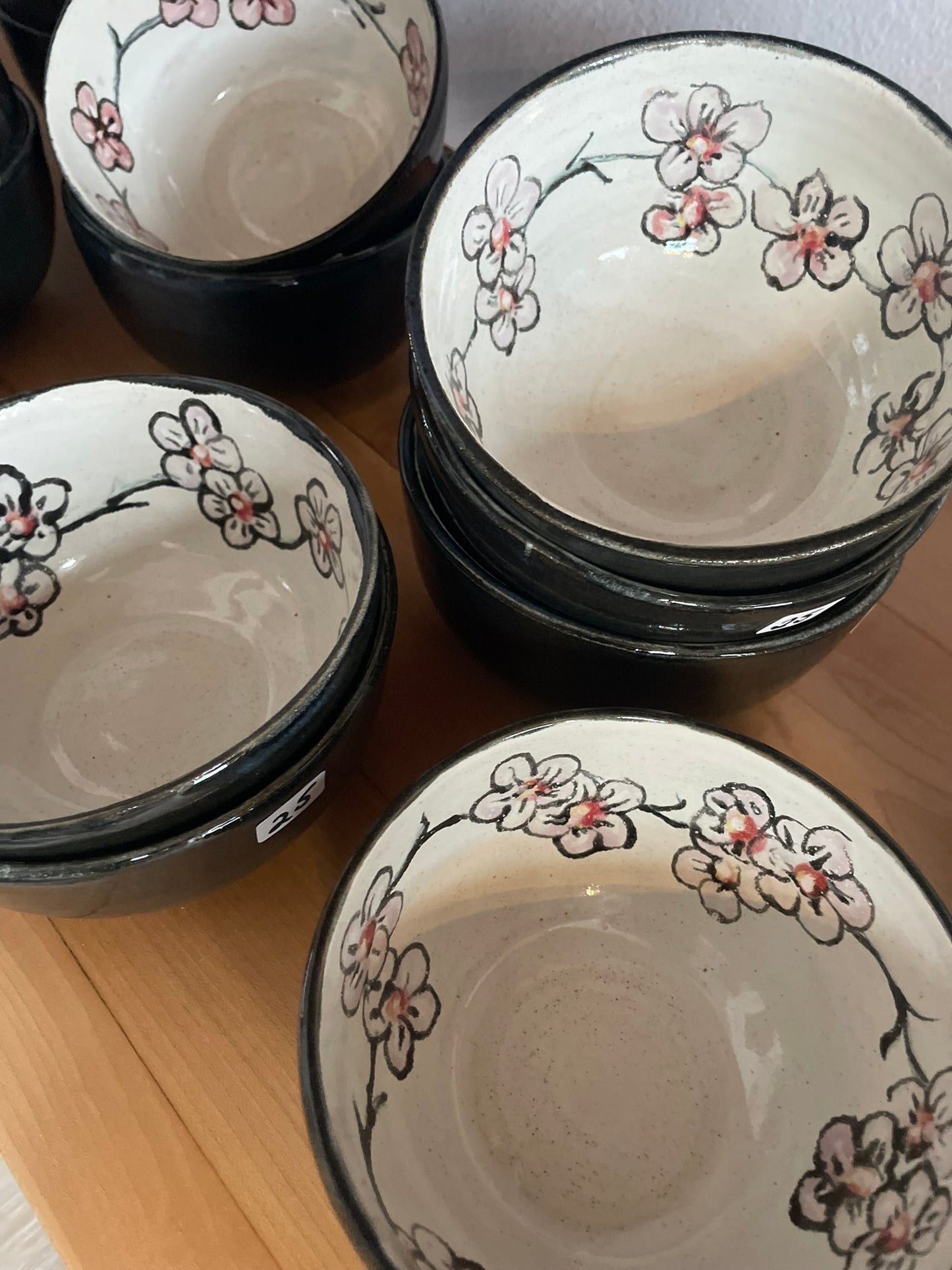 Hand Painted Blossom Noodle Bowls